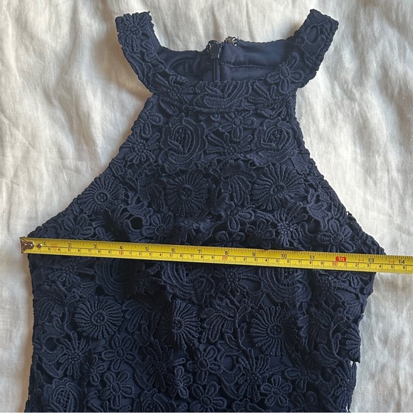 Lulu’s Love Poem Navy Blue Lace Mini Dress in Navy Valentine’s Day Dress - Picture 8 of 10